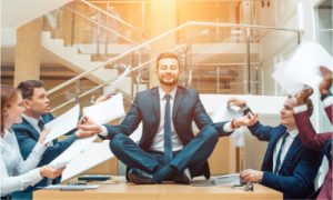 managing stress levels at work.